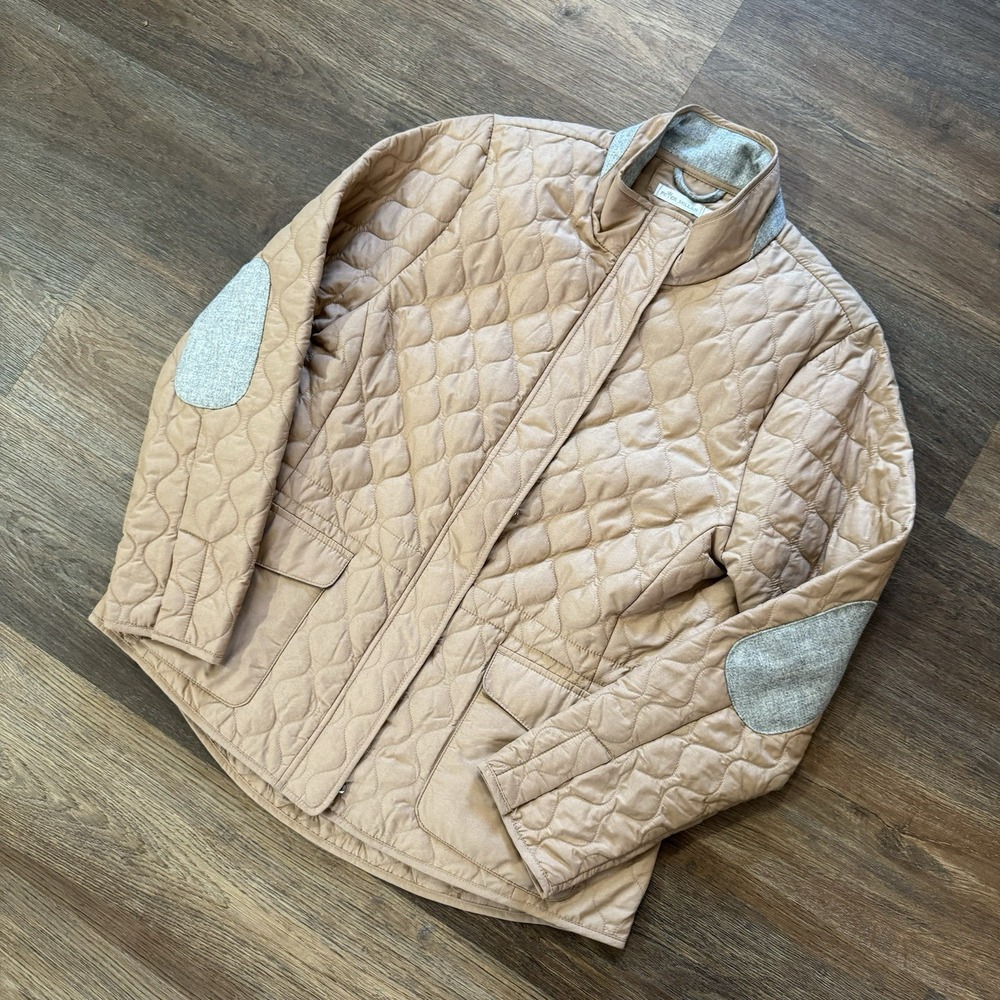 Peter Millar Women's Driftwood Blakely‎ Quilted Travel Jacket Sz L Casual Golf